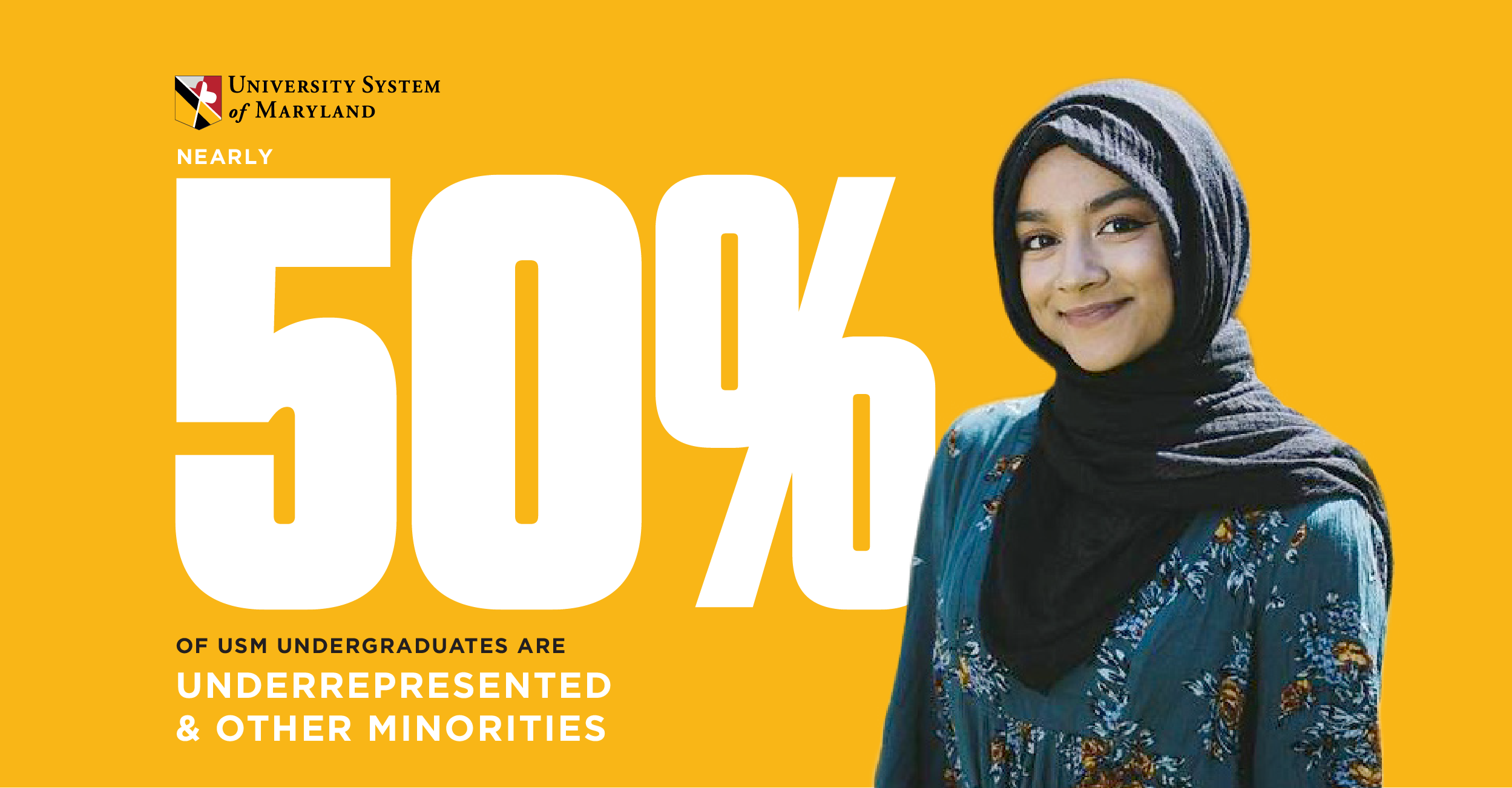 Nearly 50% of USM Undergraduates are Underrepresented and Other minorities