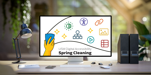 USM Digital Accessibility Spring Cleaning Logo